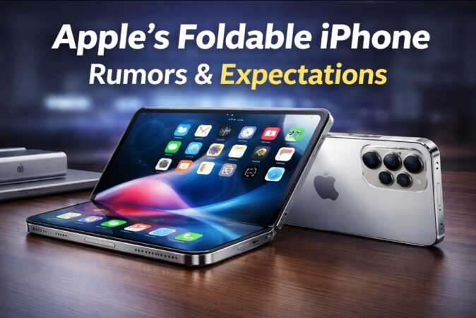 Apple foldable iPhone concept showing flexible display design