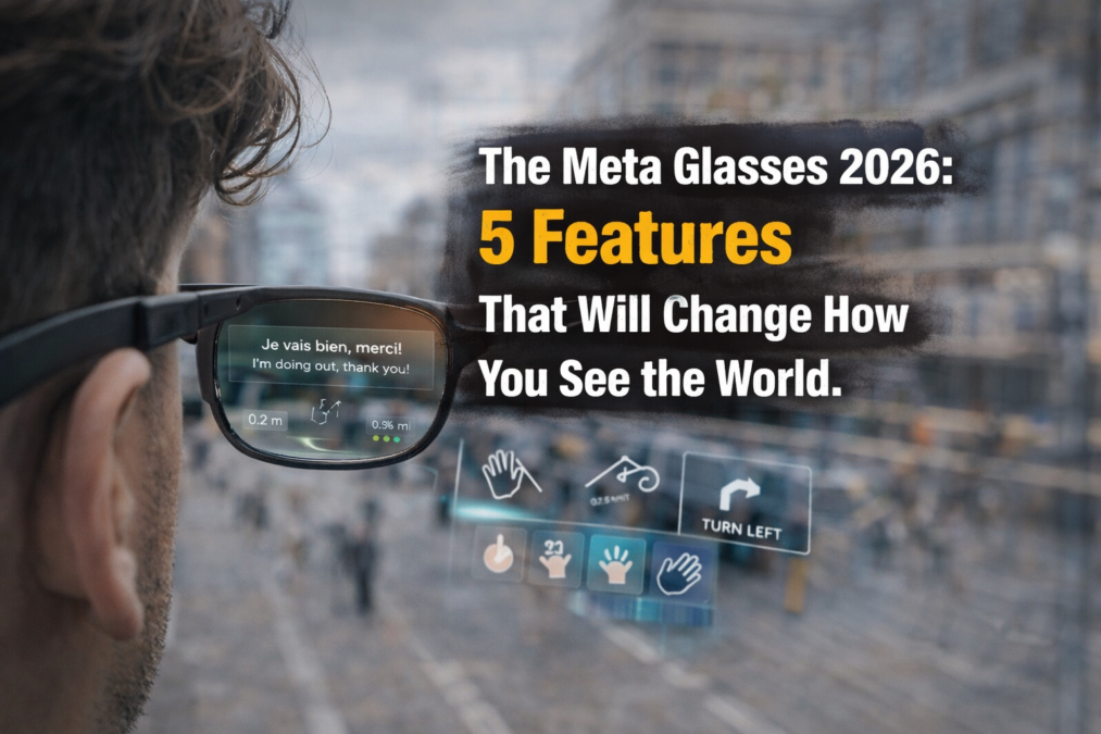 Meta Glasses 2026 showing AR display and smart features