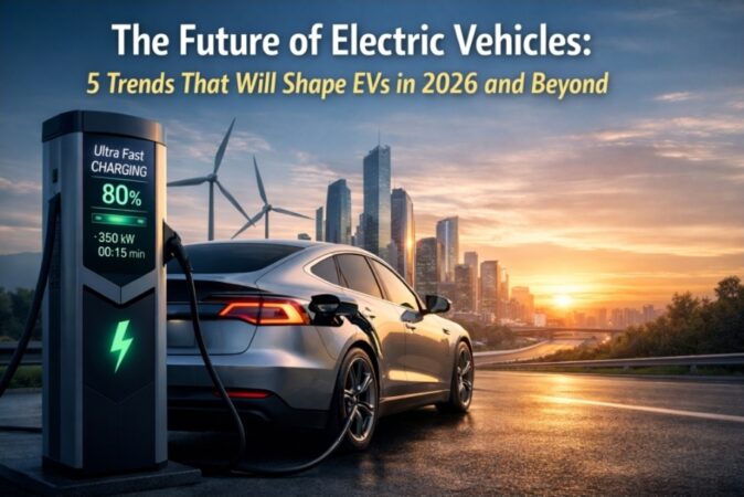 future electric vehicle concept showing advanced technology and charging