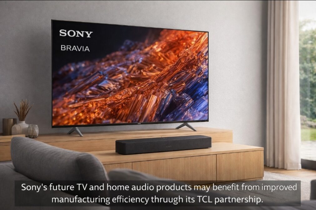Sony Bravia TV and soundbar representing Sony’s future TV and home audio strategy after TCL partnership