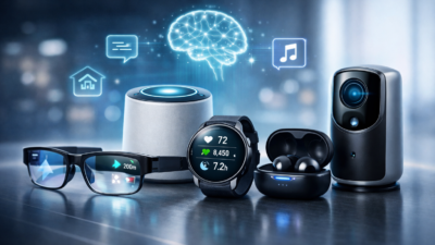 AI gadgets for everyday life in 2026 including smart assistants, wearables, and smart home devices